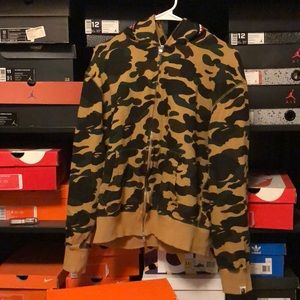 Bape 1st camo Windstopper shark full zip hoodie